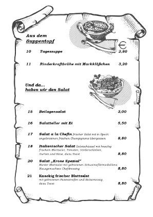 Suppem und Salate